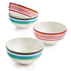 kate spade Cafe Stripe Dessert Bowls, set of 4.